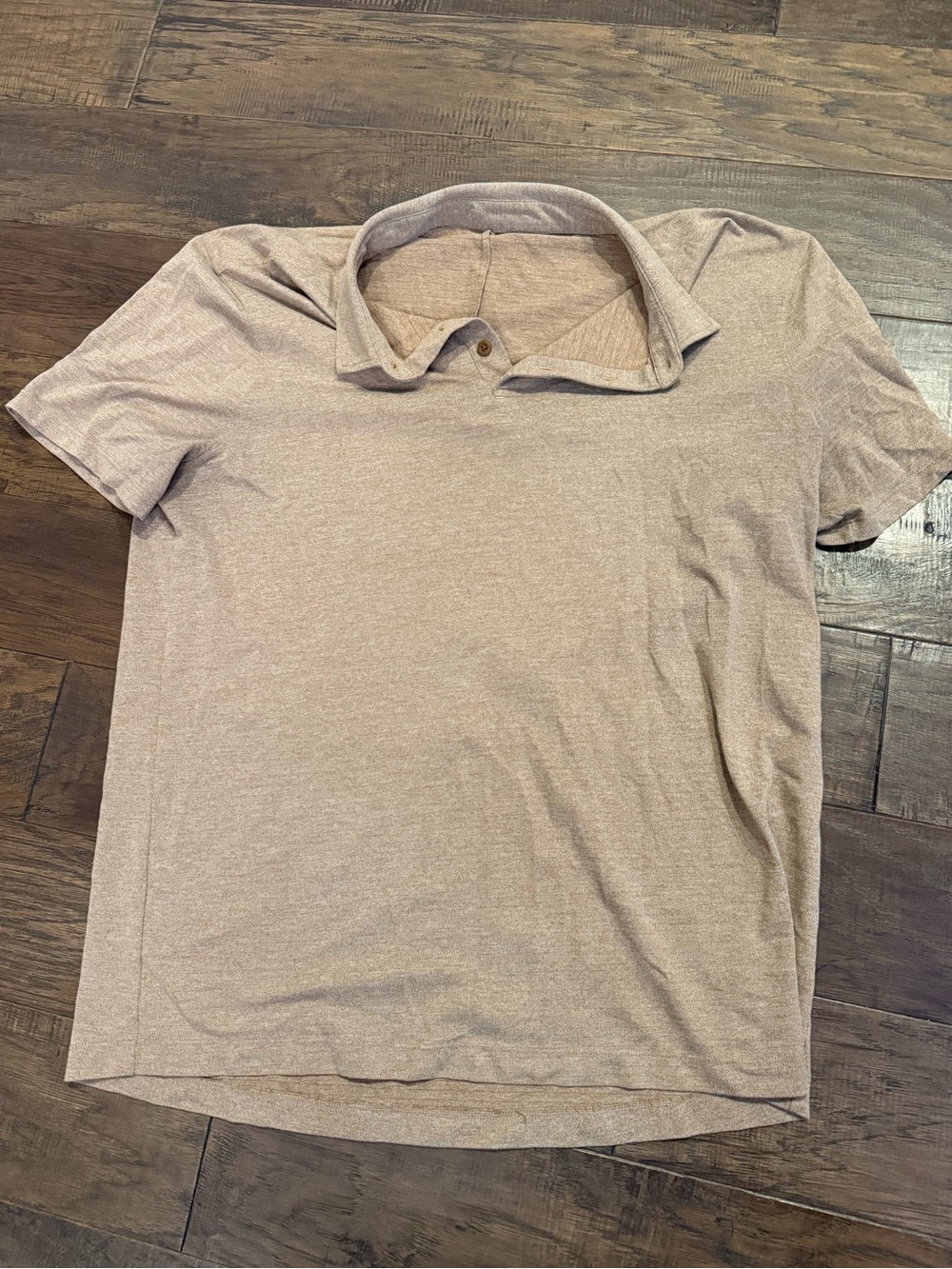 lululemon athletica Men's Short Sleeve Polo in Light Taupe Heather